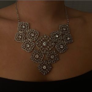 silver diamond necklace